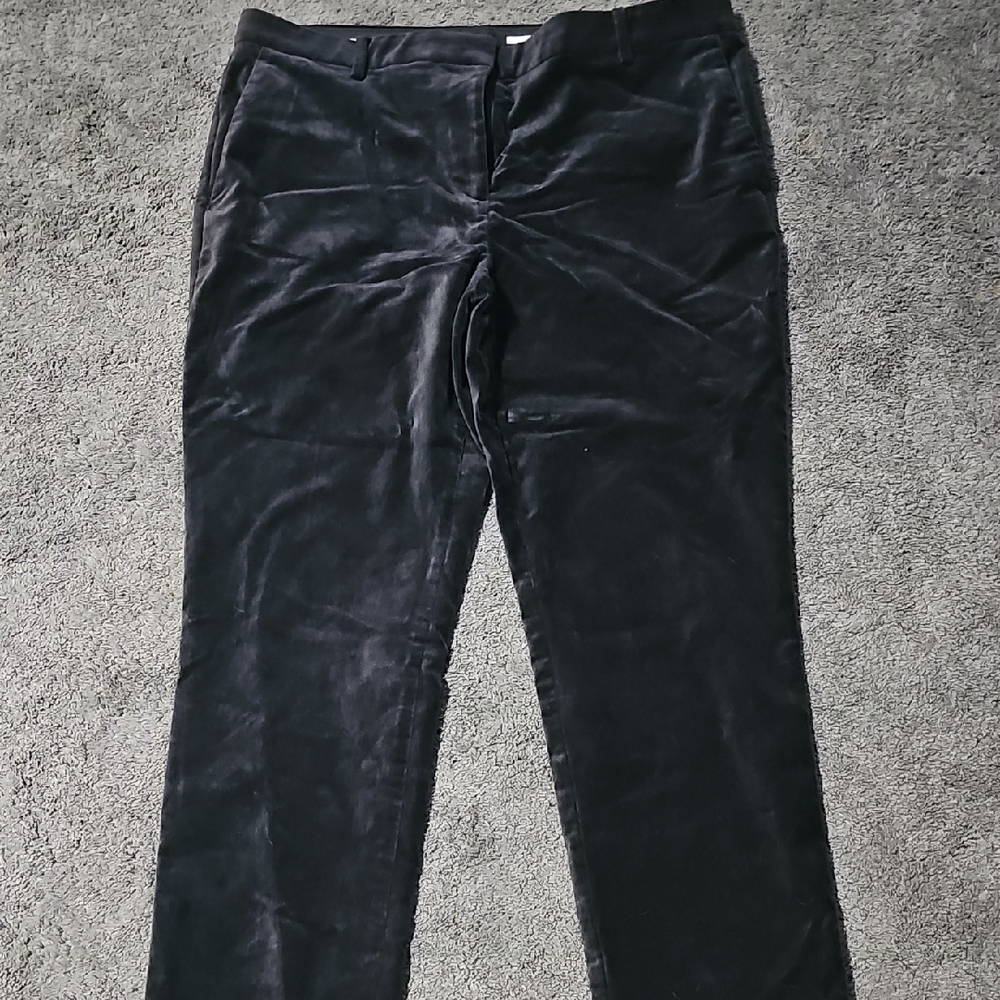 Ann Taylor Black Velvet Pant Relaxed Fit